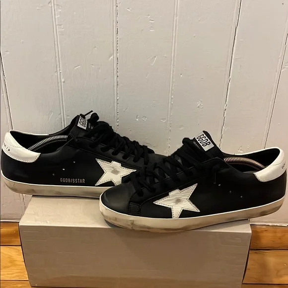 Golden Goose Black and White Sneakers - Picture 1 of 7